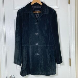 Woman's Bernardo Collection Geniune Suede Black Leather Jacket Size Medium